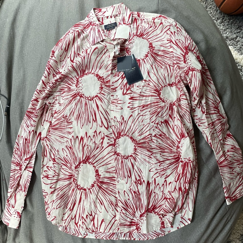 Zara Mens XL Button Down Shirt